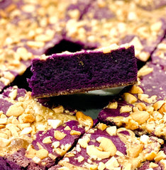 Ube Yema Fudgy Brownies with Cashews (Pack of 9)