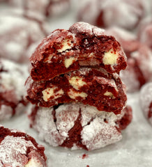 Red Velvet White Chocolate Chip Cookies